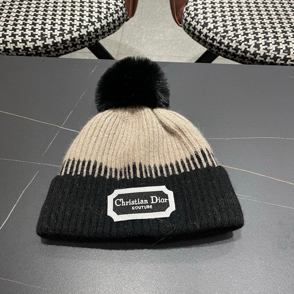 CD 26FW Color-Block Knit Beanie Knitted Wool 551991