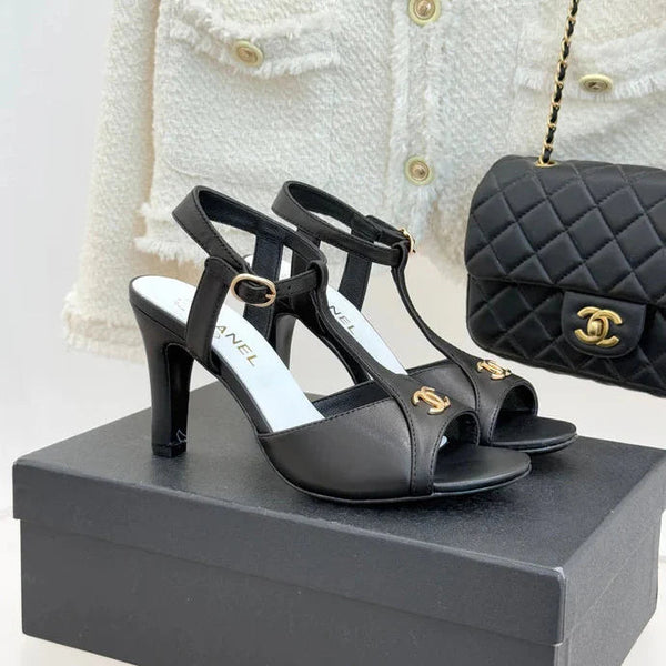 CC 2026 Sandales peep-toe 100 % peau de mouton