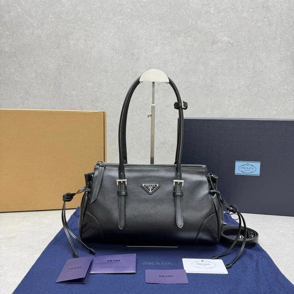 Prad 2026 Soft Medium Shoulder Bag 33cm Calfskin