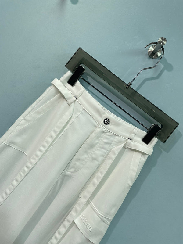 Pantalon large Chanel en polyester