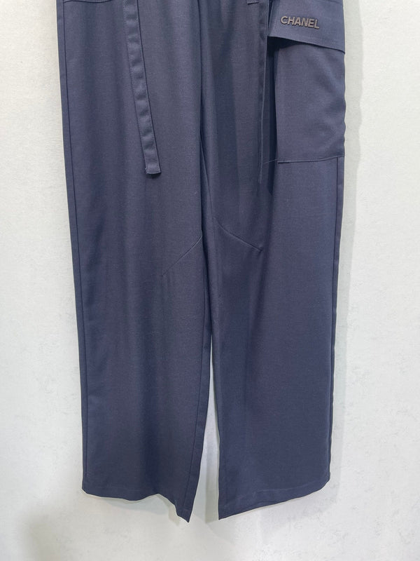 Pantalon large Chanel en polyester