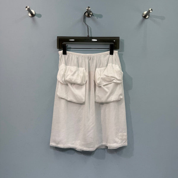 Jupe Midi Miumiu Blanche en Coton 207816