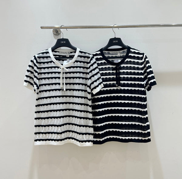 CD 2026 Short-Sleeved Shirts Bow Detail Tencel 479348