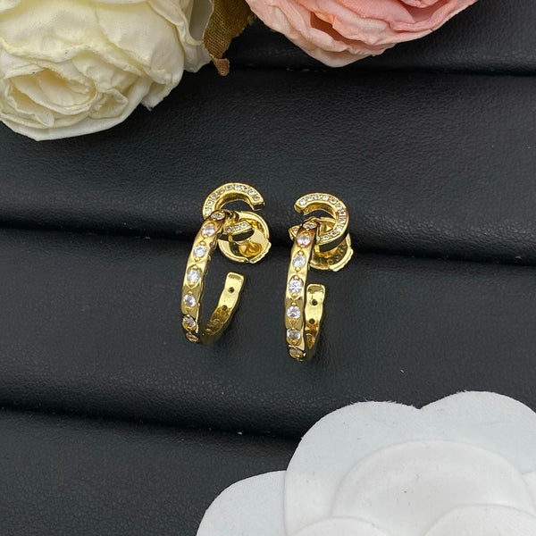 Boucles d'oreilles créoles Chanel Coco Crush CC