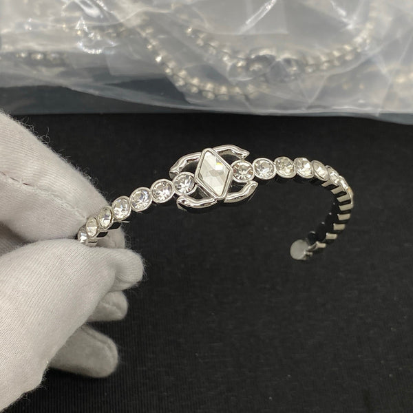 Chanel Strass CC Silver Bracelet