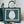 CD Book Tote with Dark Teal Oblique pattern and White Lace details in Canvas 288328