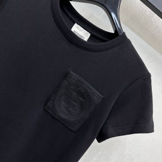 HM 26 Embroidered Pocket Short-Sleeve T-Shirt in Cotton