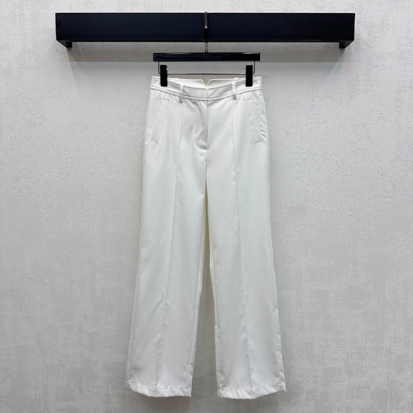 HM 26 High-waisted Casual Straight-Leg Trousers in Cotton