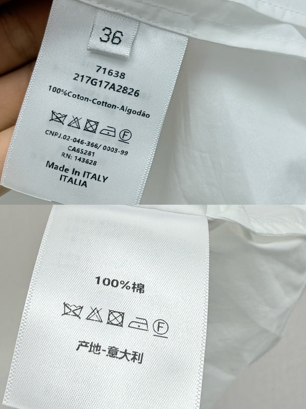 CD 26 Collar Short Sleeve Shirt in Cotton 389442