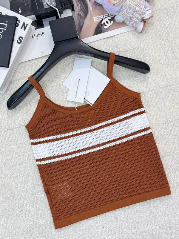 CD 26 Five-Pointed Star Hollow-Out Camisole in Tencel