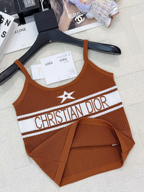 CD 26 Five-Pointed Star Hollow-Out Camisole in Tencel