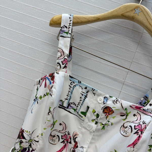 CD Dioriviera Arabesque Dress White Cotton 401997