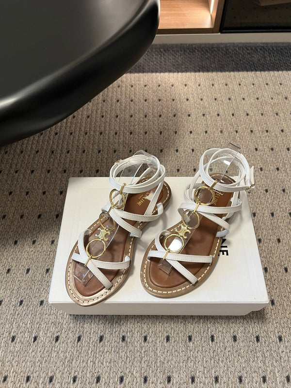 CL 26ss Lympia Strappy Sandals Calfskin Leather