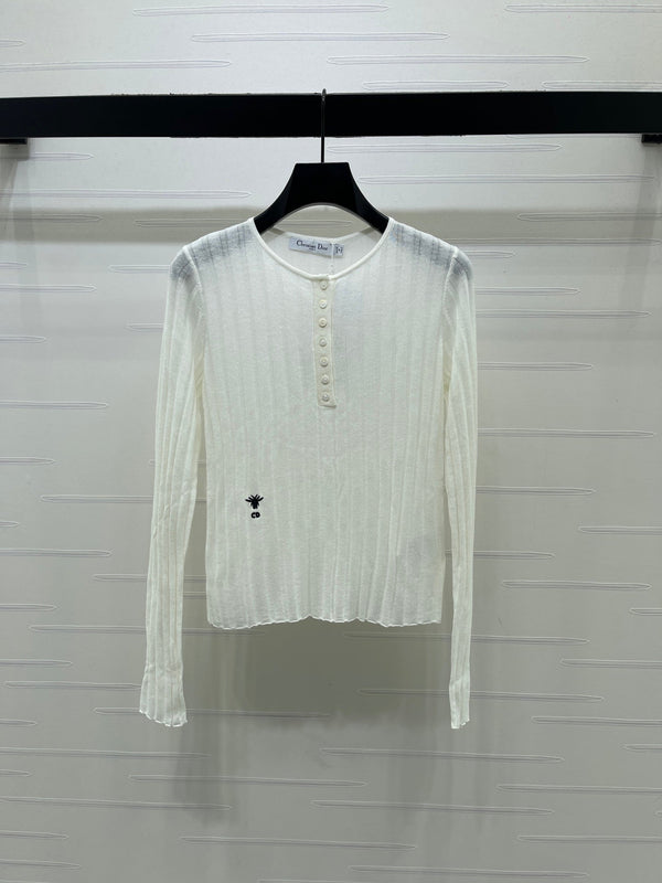 CD 26s Button-Down Knit Long-Sleeved Top 406586