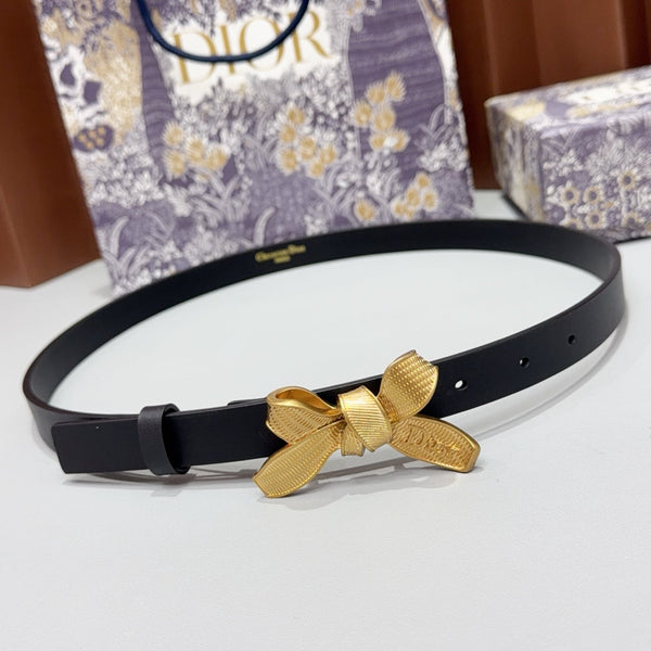 CD 2026 Bow Belt 2.0cm Leather GHW 213320