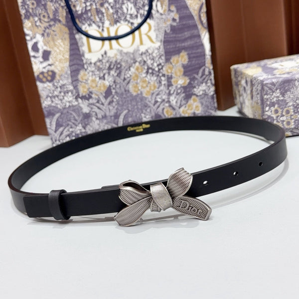CD 2026 Bow Belt 2.0cm Leather GHW 213325