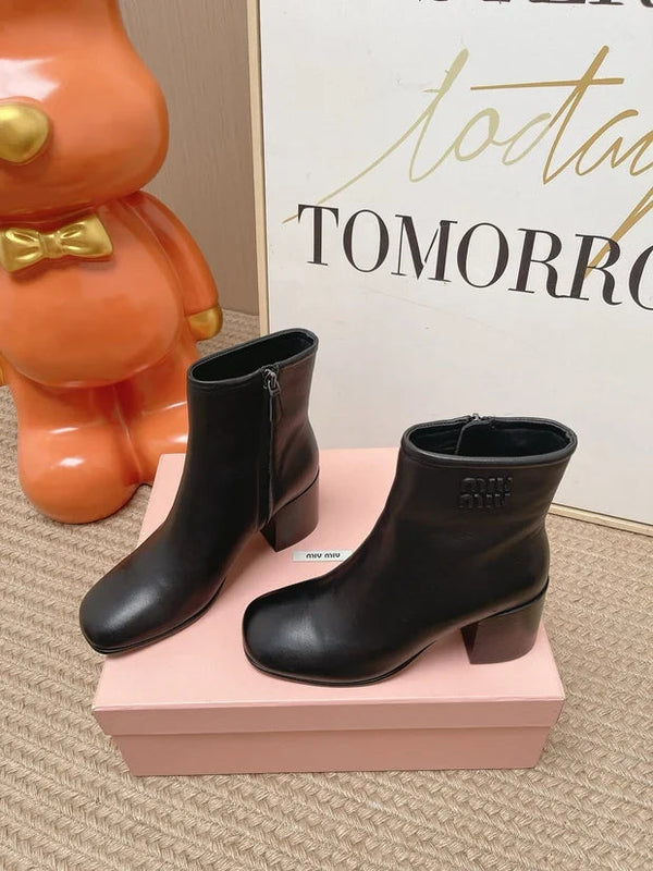 Miu 2026 Ankle Boots 60mm Cowhide 950954