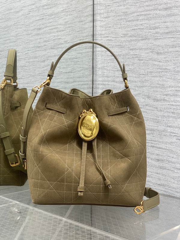 CD 2026 Bucket Bag 27cm Suede Lambskin