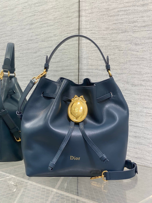 CD 2026 Bucket Bag 27cm Suede Lambskin
