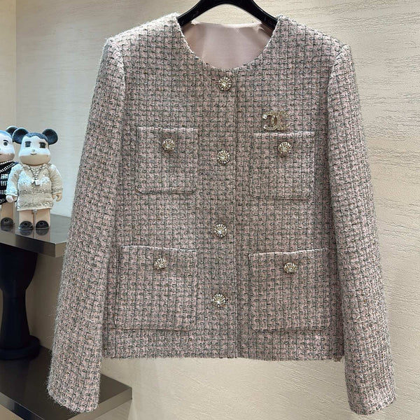 CC Jacket Dusty Pink Multicolor Tweed 415650