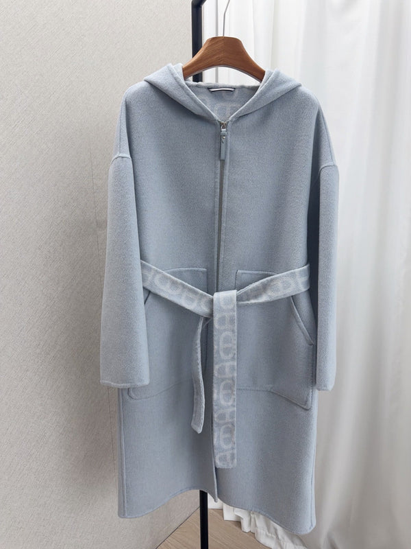 HM 26FW Hooded Coat Pig-Nose Detail Cashmere 440849