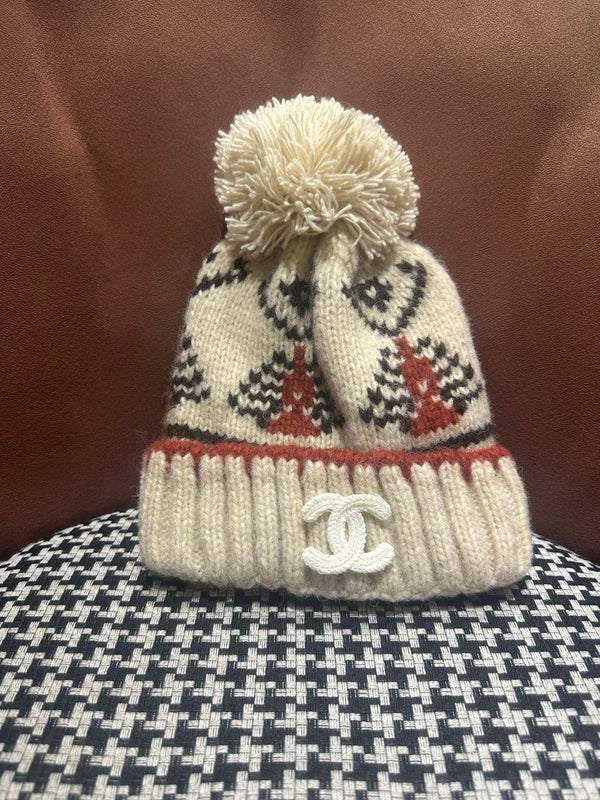 CC 26FW Color-Block Knit Beanie Wool 551952