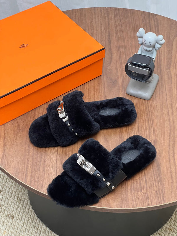 HM 26s Frenzy Mules Studded Shearling 177997