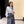 CC 26FW High-Waisted Slit Denim Skirt Double-C Pocket Detail Blue Cotton 441481