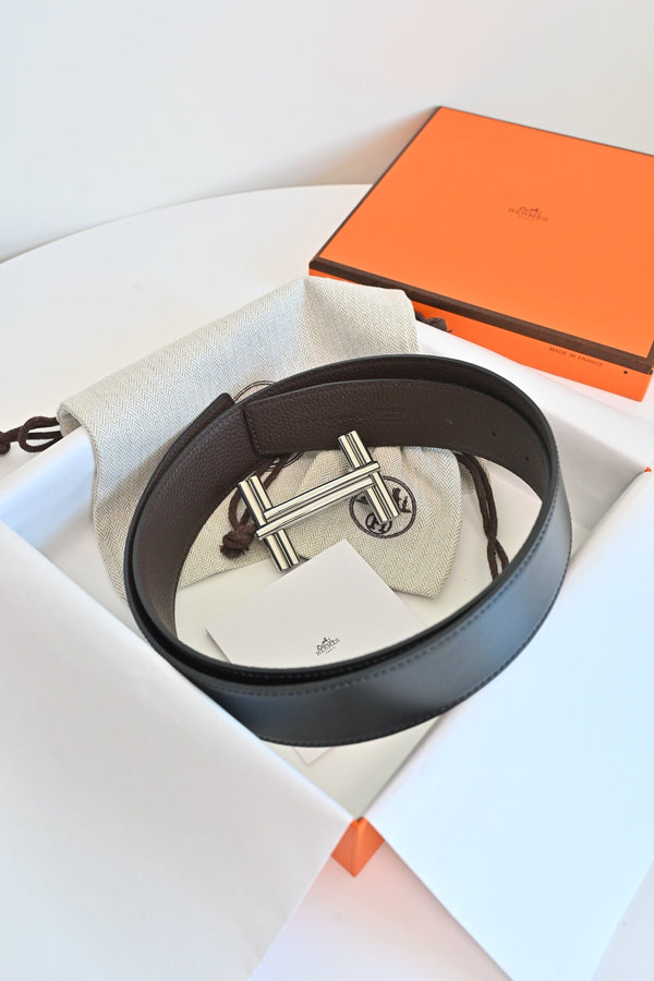 HM 26FW Reversible Tube H Belt 3.8cm Haze Leather 220399