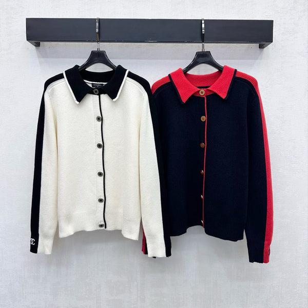 CC 26K Knit Sweater Polo Collar Cashmere 448294