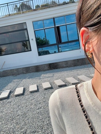 Boucles d'oreilles créoles Chanel 2026 matelassées or double C petites