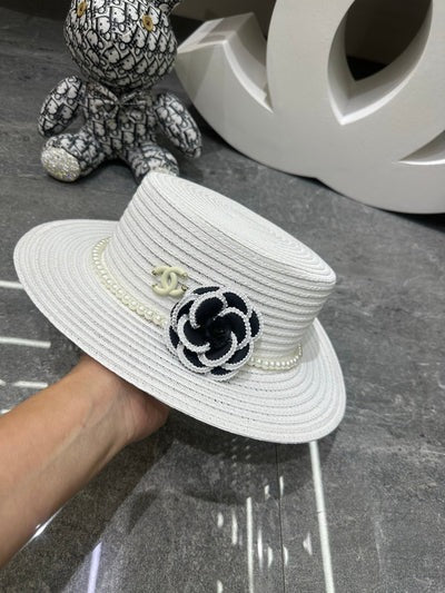 Chapeau de paille CC avec fleur 262141