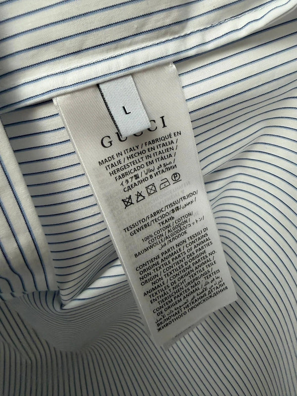 GC 2026 Men's Short-Sleeve Shirt White Blue Cotton 643456