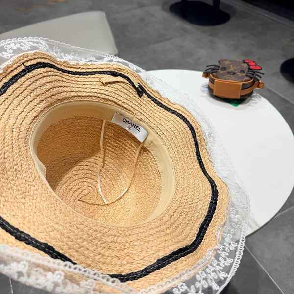 Chapeau de soleil Chanel en raphia 219142