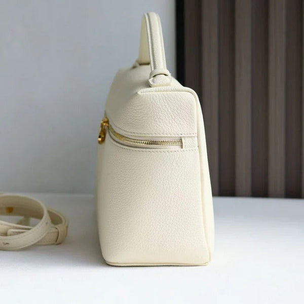 Loro Piana Extra Pocket Bag 27cm White Calfskin