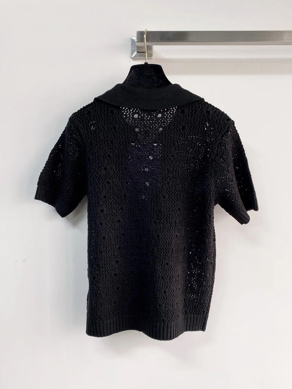 Chanel 2026 Polo en maille crochet Laine 166778