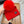 BEANIE HAT IN CHERRY RED WOOL AND RABBIT FUR 346718