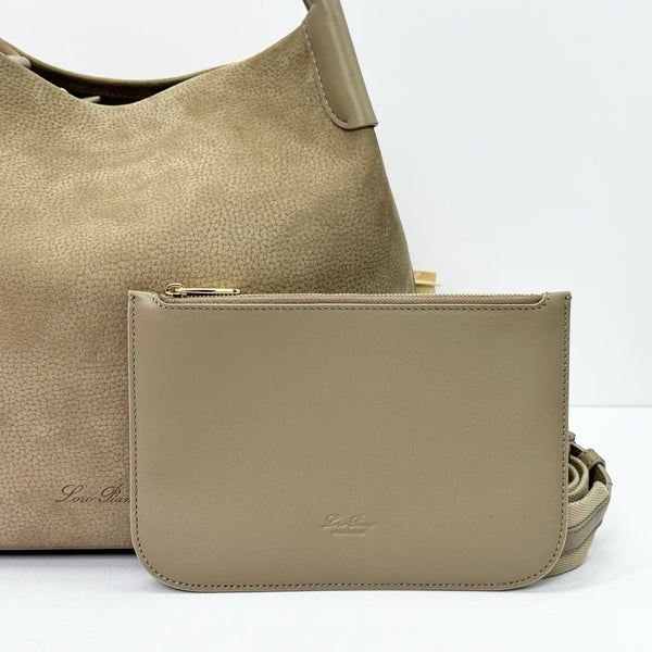 Loro Piana Bale Bag 36cm Beige Smooth Cow Leather