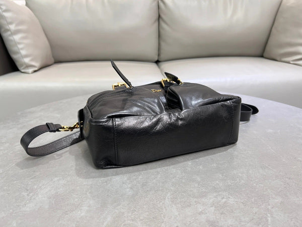 CD 2026 Grand Tour Bowling Bag 28cm Black Calfskin