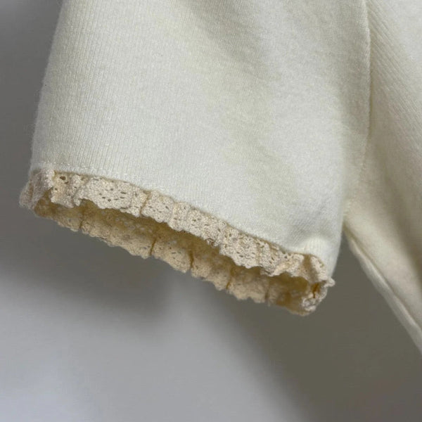 MIUMIU SHORT-SLEEVE KNIT TOP STYLE 381