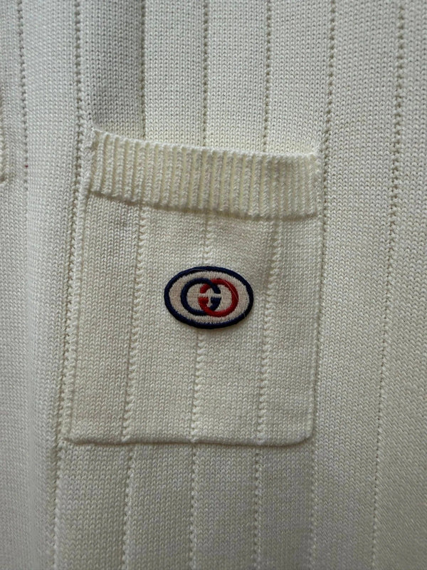 GC 2026 Men's Short-Sleeve Sweater Ivory Knitted Wool 643487