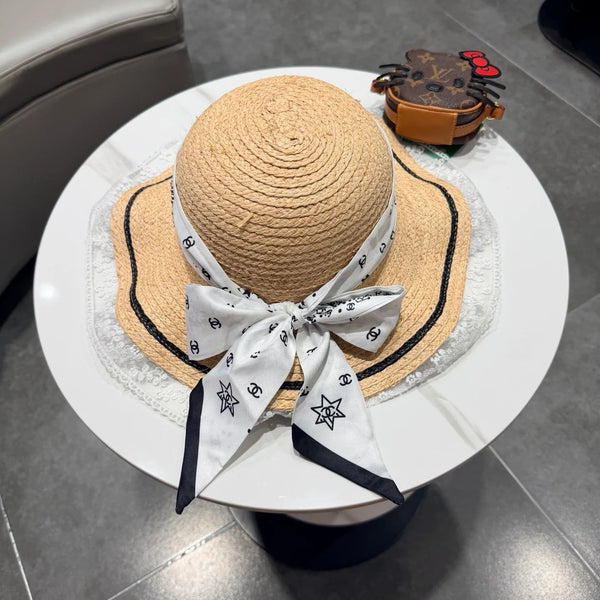 Chapeau de soleil Chanel en raphia 219142