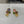 Boucles d'oreilles style perle de verre AB double C, diamantées, dorées, gemmes, collection CC 2026
