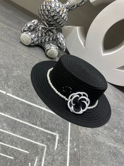 Chapeau de paille CC avec fleur 262141