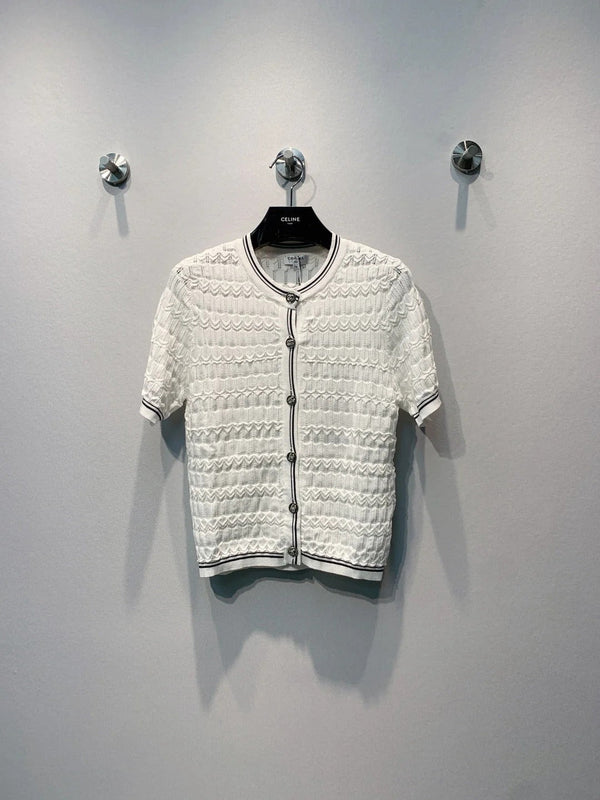 CC 2026 Openwork Knit Sweater Cardigan 402075
