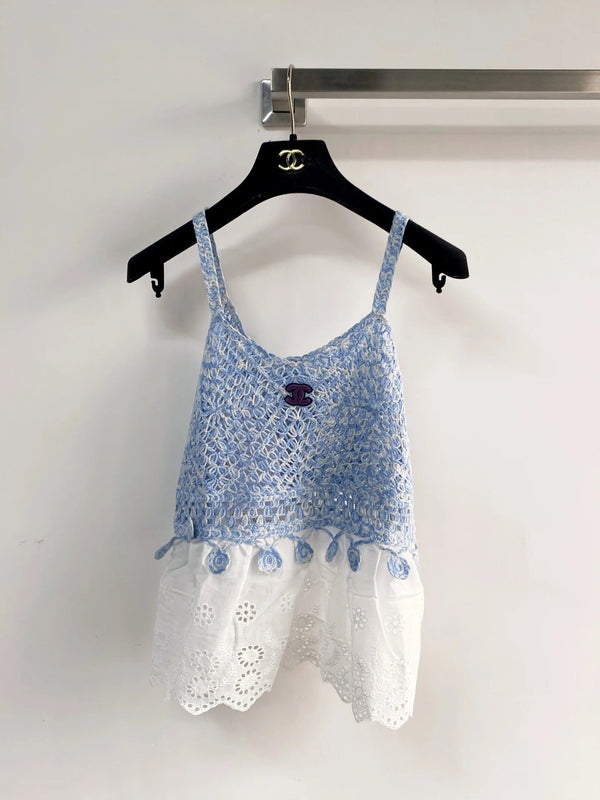 Chanel 2026 Camisole Marron Bleu Rouge Laine Cachemire