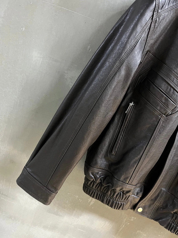 BLOUSON EN CUIR YSL 25S STYLE 220