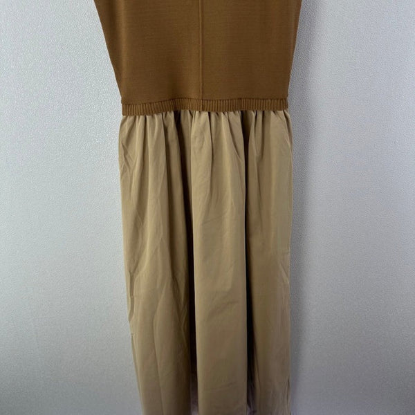 Miu 2026 Vest Patchwork Dress Brown Beige Wool Viscose 375132