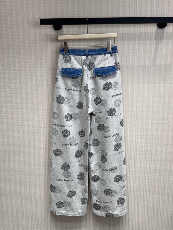 CC 2026 Wide-Leg Pants Jean Grey Cotton 637166