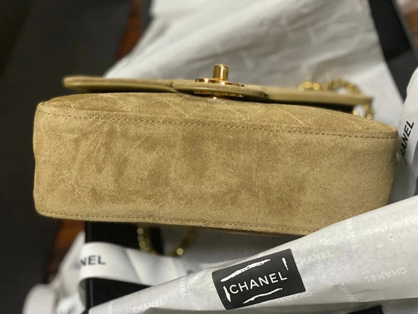 CC 2026 Flap Bag 20cm Suede Leather
